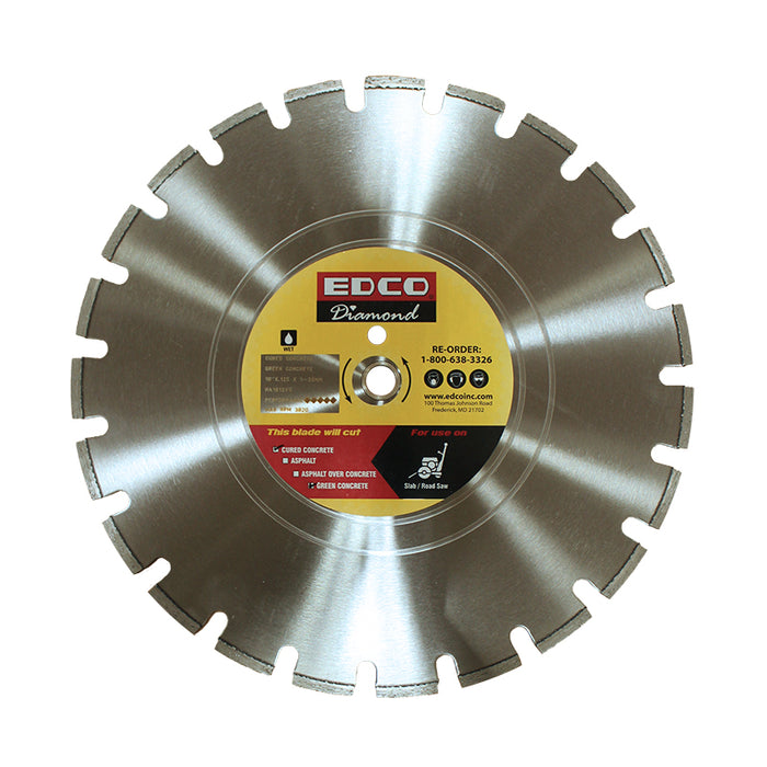 EDCO 14″ Asphalt/Green Concrete Diamond Blade