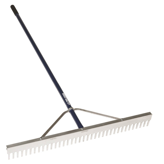 Seymour Midwest 36" Landscape Rake, 66" Blue Aluminum Handle