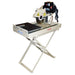 EDCO 10-inch tile saw with durable metal frame and diamond blade, suitable for precise tile cutting and installation.
