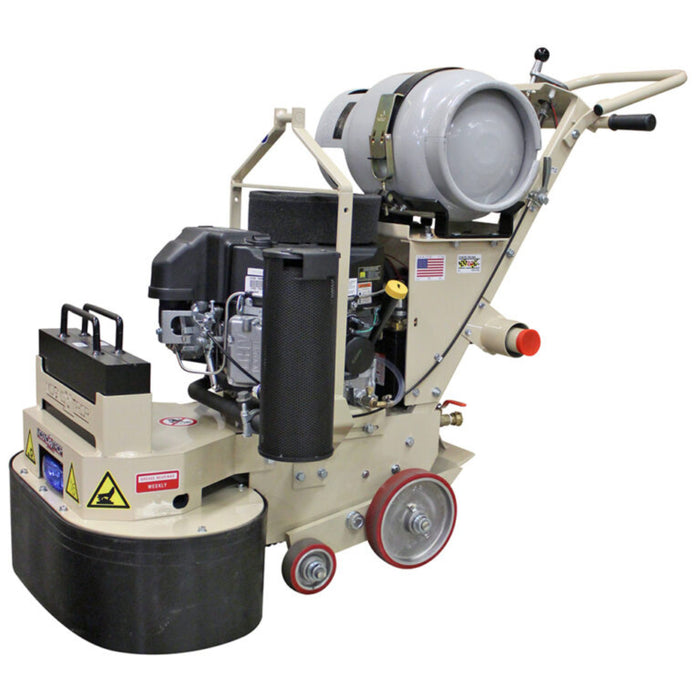 EDCO Magna-Trap® heavy-duty propane floor grinder with a side view, showing the grinding head and sturdy construction.