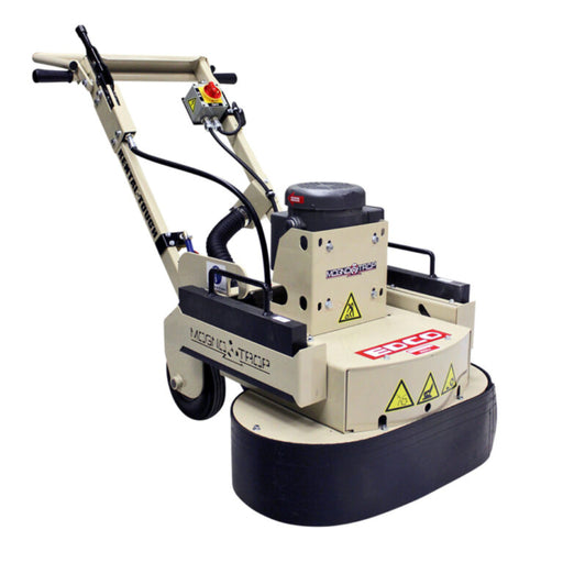 EDCO Magna-Trap® Dual-Disc 230V electric floor grinder with two grinding discs on a concrete surface.