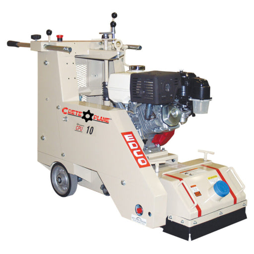EDCO 10-inch Self-Propelled Crete-Plane® used for concrete surface removal and leveling, shown in a close-up image.