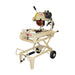 EDCO 14-inch masonry saw with metal frame and cutting blade, designed for heavy-duty masonry and concrete cutting.
