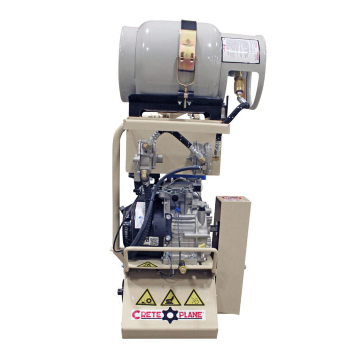 Rear view of EDCO 8″ Crete-Planer showing engine and drum housing for concrete milling and surface removal