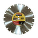 EDCO 14-inch asphalt and green concrete diamond blade for saw tools, designed for cutting concrete and asphalt surfaces.