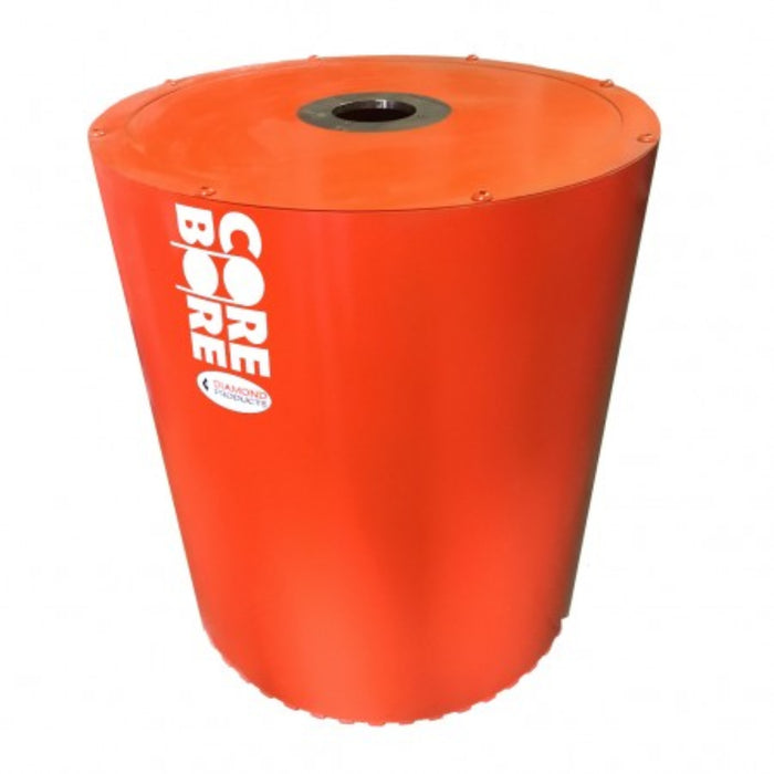 Diamond Products heavy-duty orange large diameter wet core bit for coring, shown with flanged design for concrete drilling.