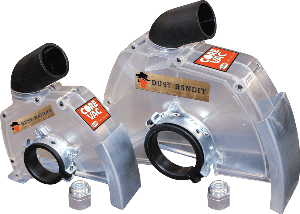 Diamond Products Blade Bandit dust shrouds for concrete cutting dust control and debris containment