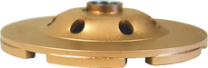 Side view of a Diamond Products Standard Gold Low Profile Cup Grinder with a central hub for core prep accessories.