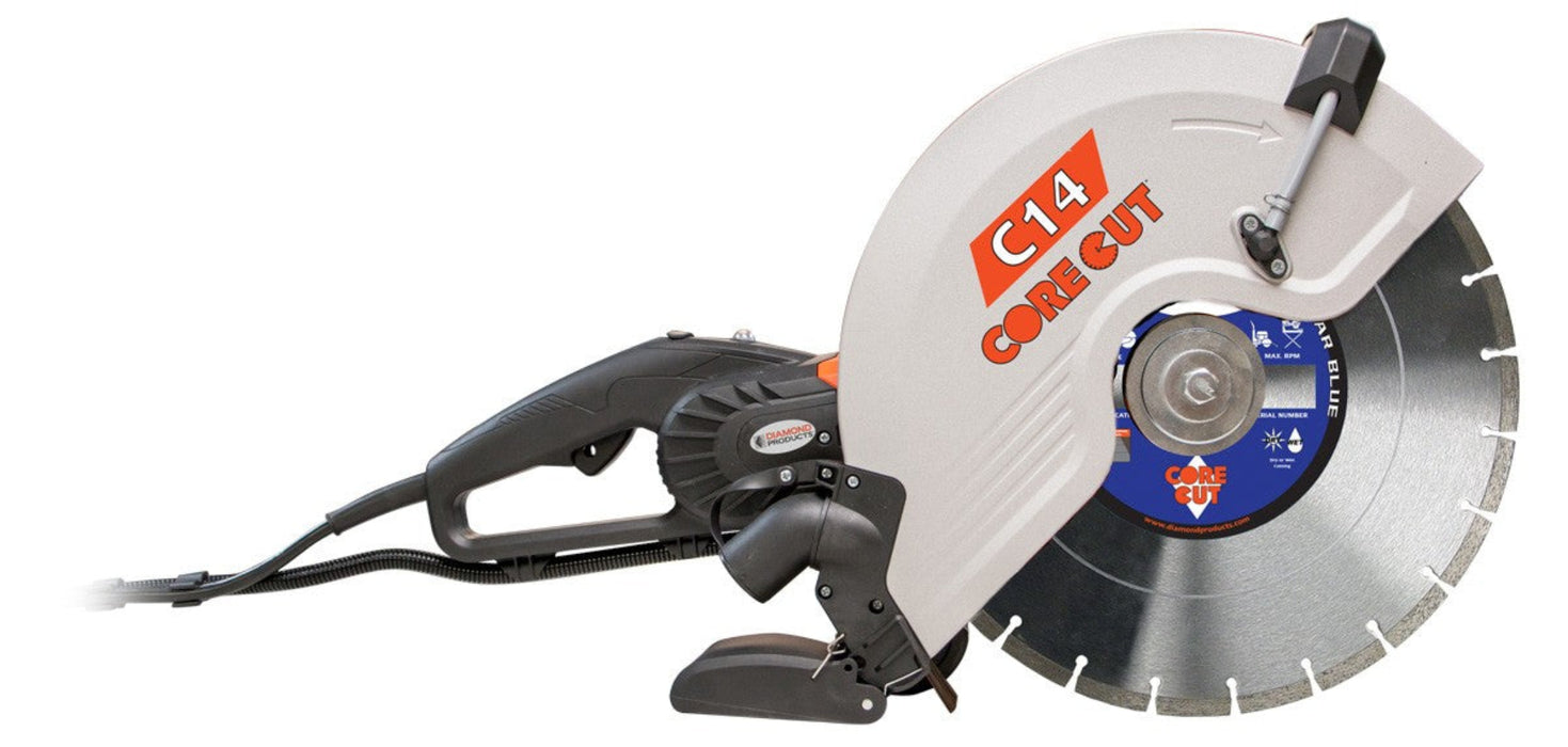 Blue Diamond Products C14 and C14PRO electric hand saw with star-shaped blade for precise cutting tasks.