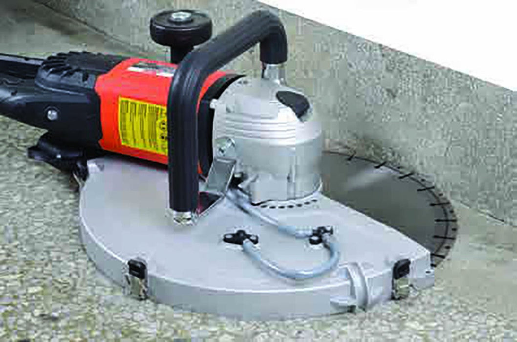Diamond Products C16 electric hand saw cutting through material with a flush cut, showcasing its precision and ergonomic design.