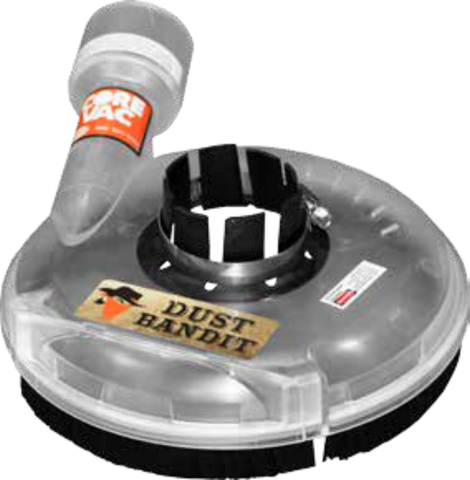 Diamond Products Cup Bandit grinder dust shroud for concrete surface preparation and dust collection