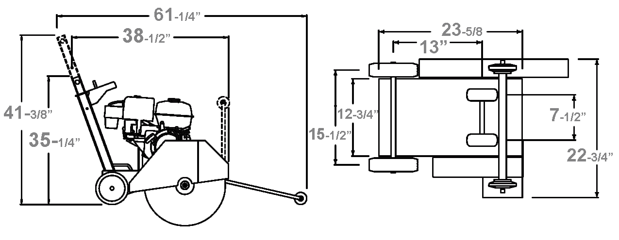 Diamond Products CC1300XL Small Walk-Behind Saw