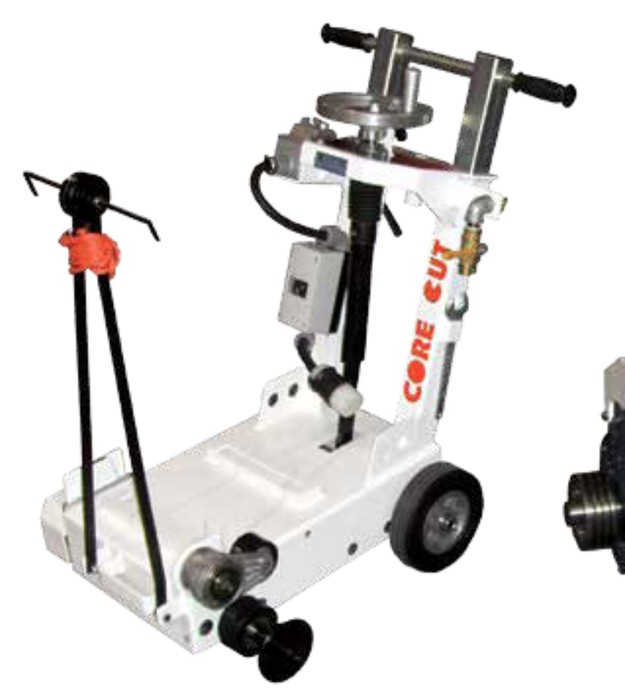 Diamond Products CC1500E walk-behind modular saw with a sturdy metal frame and large cutting blade for heavy-duty construction work.