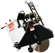Diamond Products CC2500 medium walk behind saw with a sturdy metal frame and cutting blade for construction and concrete work.