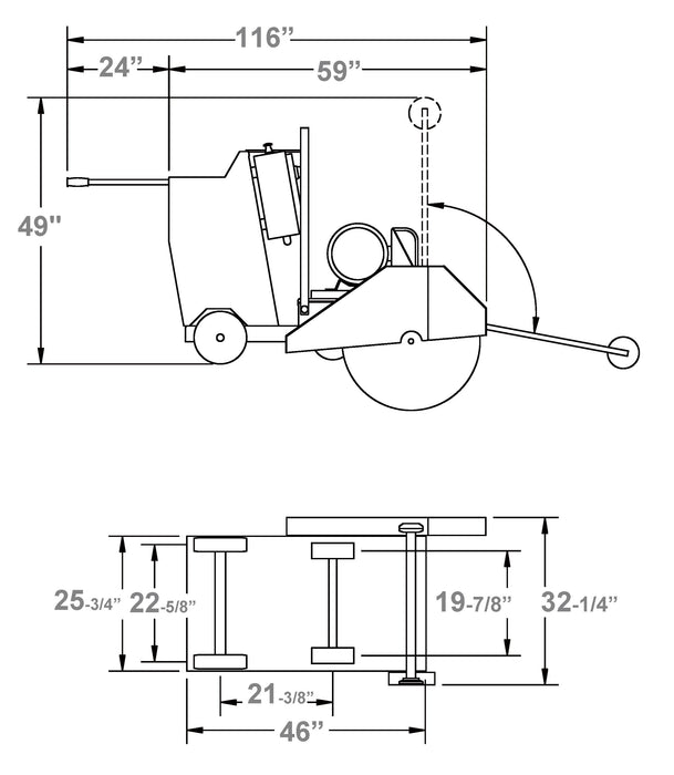 Diamond Products CC3700E Electric Walk-Behind Saw