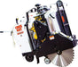 Diamond Products CC5048DCV front pivot walk-behind saw with blade guard and sturdy handles for heavy-duty cutting tasks.