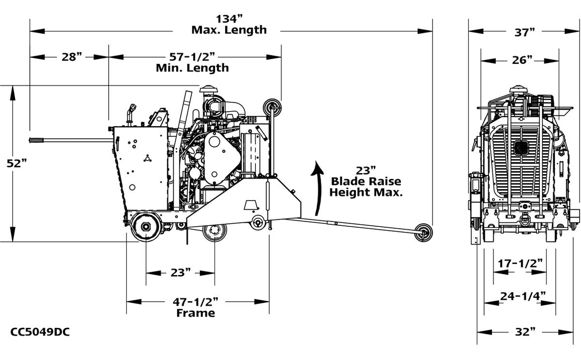 Diamond Products CC5048DCV Front Pivot Saw