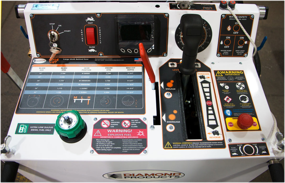 Diamond Products CC6571D Diesel Liquid-Cooled Walk-Behind Saw