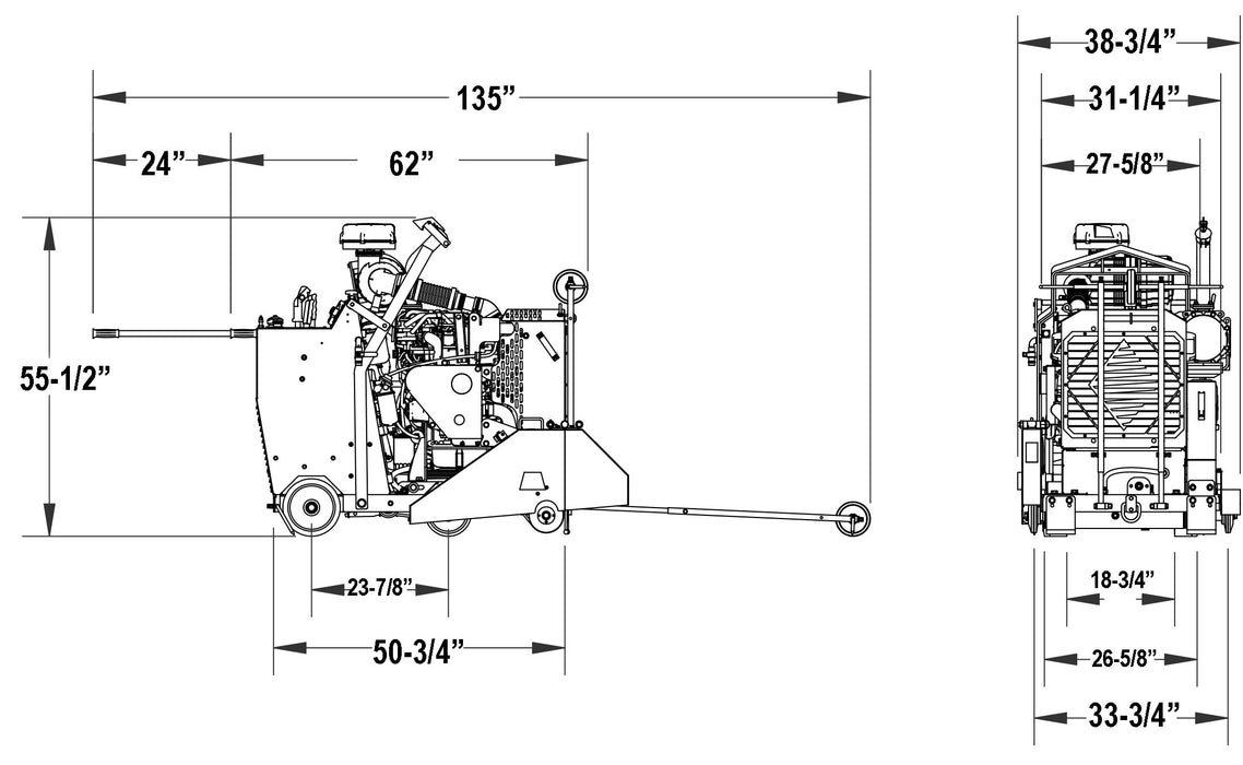 Diamond Products CC6561GK Gas Walk Behind Saw