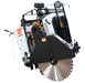 Diamond Products CC6774DCV walk behind saw with blade, heavy-duty construction for concrete cutting and industrial use.