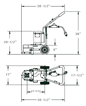 Diamond Products CPG80E Single Head Low Profile Floor Grinder