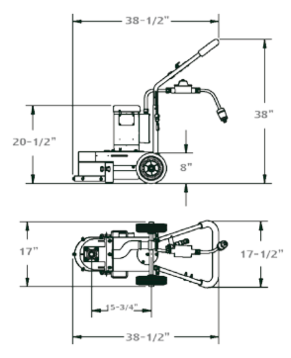 Diamond Products CPG80E single head low profile floor grinder for core prep, shown in image with compact design and grinding disc.