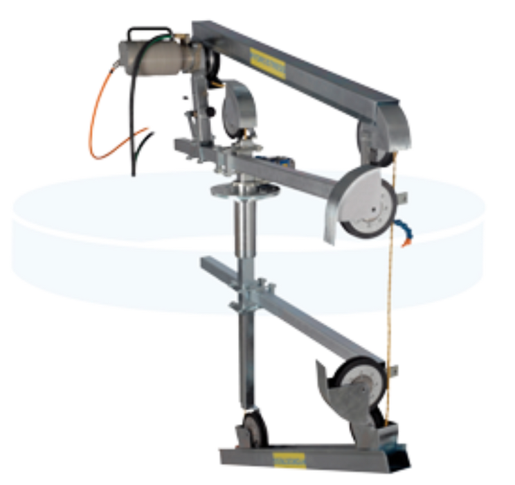 Diamond Products CCH25 circular/plunge wire saw with steel frame and wire blade for precise cutting applications