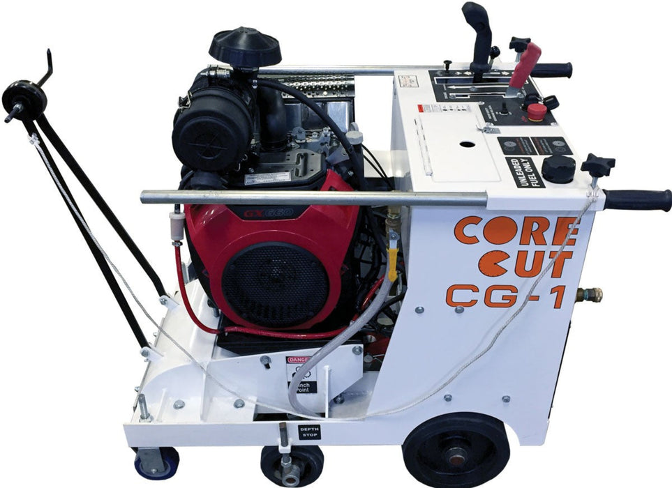 Diamond Products CG-1 Mini Groover for grinding and grooving, shown in use with its compact design and durable construction.