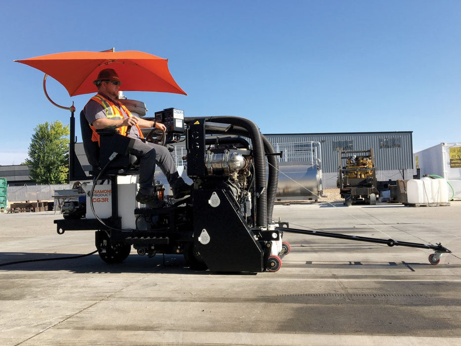 Diamond Products CG3R pavement groover used for grinding and grooving concrete surfaces.