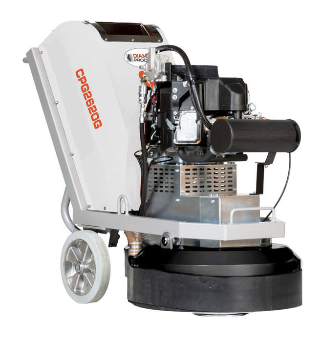 Diamond Products CPG2620P propane grinder and polisher for core prep, with a sturdy metal body and ergonomic handle.