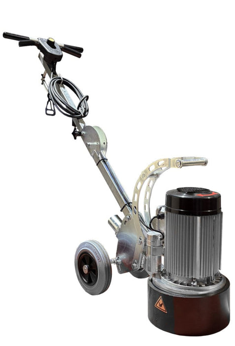 Diamond Products CPG825E1 Alpha grinder and polisher for core prep, showing the heavy-duty tool with grinding disc and sturdy handle.