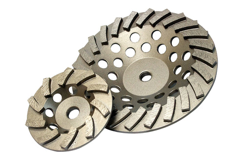 Diamond Products Delux-Cut Spiral Turbo Cup Grinder for core prep, featuring durable diamond abrasive and turbo-style design.