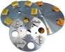 Diamond Products core prep grinding plates with diamond grinding shoes for surface preparation and grinding applications.