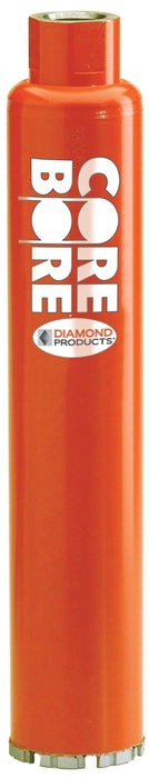 Diamond Products heavy-duty orange turbo wet core bit for coring, shown in the image. Durable industrial diamond drill bit.