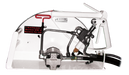 Diamond Products HS Series lightweight fixed guard on a hand saw, showing the durable guard and saw blade in use.