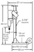 Black and white image of Diamond Products M-2 Heavy Duty Core Rig used for industrial core drilling.