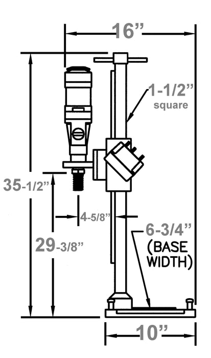 Blueprint for Diamond Products M-3 Light Weight Stair Rig core rig, showing detailed technical drawing and anchor points.