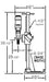 Blueprint for Diamond Products M-3 Light Weight Stair Rig core rig, showing detailed technical drawing and anchor points.