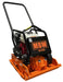MBW GP3550 heavy duty vibratory plate compactor with 226lb weight and Honda GX160 engine, shown in detailed view.