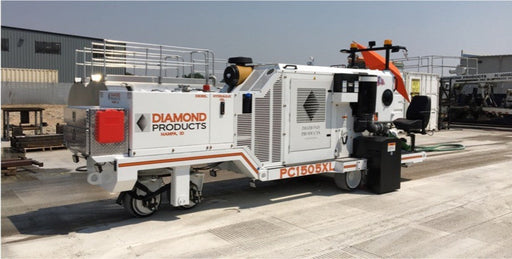Diamond Products PC1505XL pavement grinder and groover machine for surface grinding and grooving projects.