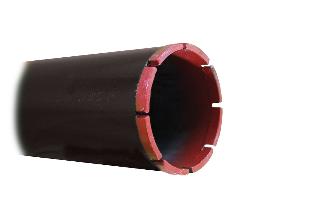 Close-up of Diamond Products Premium Black Precast Core Bore Bit showing its sturdy coring bit design for concrete drilling.
