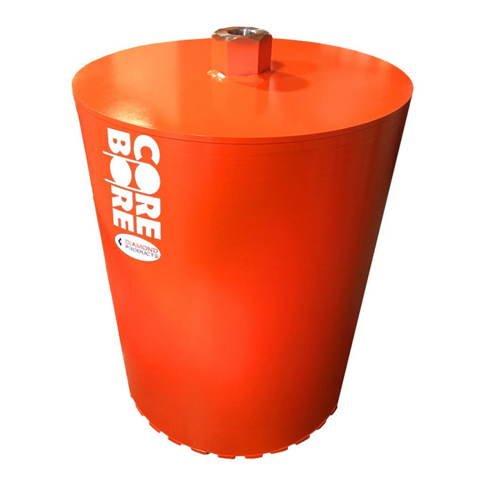 Diamond Products heavy-duty orange large-diameter wet core bit, solid back, for coring applications on tough materials.