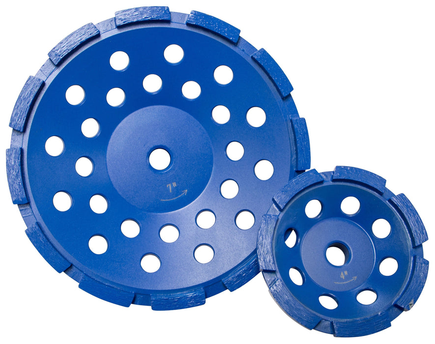 Diamond Products Star Blue segmented cup grinder for core prep, with a blue star pattern and durable construction.