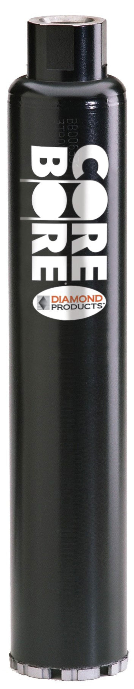 Diamond Products Premium Black Turbo Wet Core Bit for coring, featuring a durable black and silver design with diamond-tipped edges.