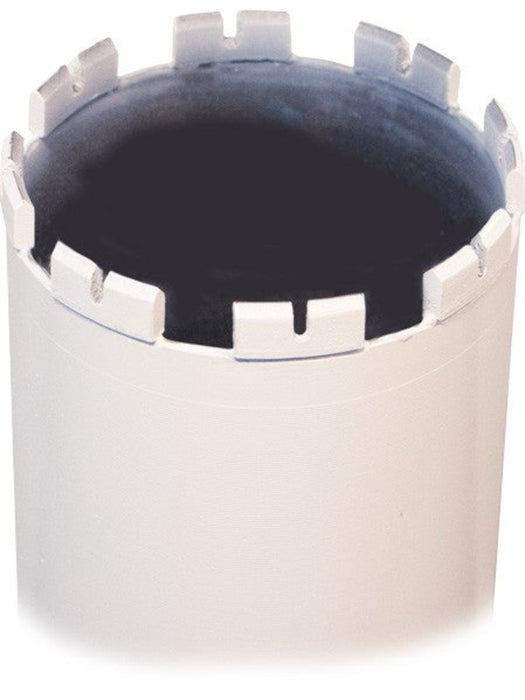 Diamond Products Ultra White Turbo Bit coring bit with white segment for concrete drilling, shown in close-up.